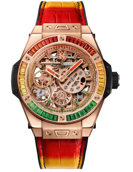 Fake Hublot Big Bang Meca-10 414.OX.4010.LR.4096.NJA18 Nicky Jam King Gold watch